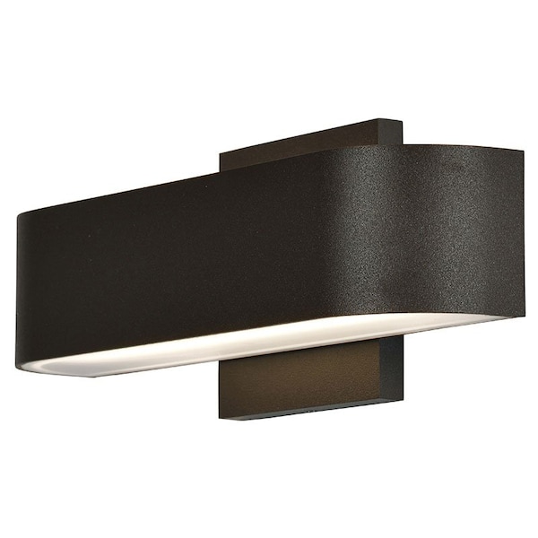 Montreal, BiDirectional Outdoor LED Wall Mount, Bronze Finish, Frosted Glass